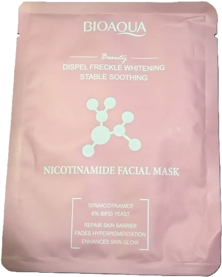 BIOAQUA                                                                                                         NICOTINAMIDE                                                                                                  FACIAL MASK                                                                                           DISPEL FRECKLE WHITENING