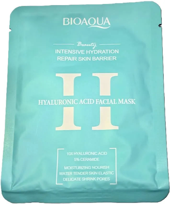 [6942349708138] BIOAQUA                                                                                                                      HYALURONIC ACID FACIAL MASK                                                  INTENSIVE HYDIRATATIÓN                                                                     REPAIR SKIN BARRIER